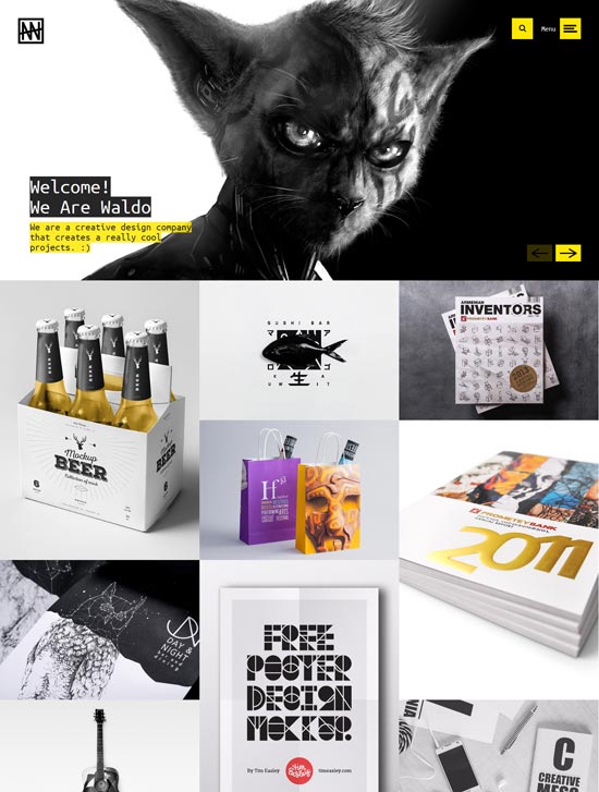 modelo de site de estúdio de design html responsivo waldo
