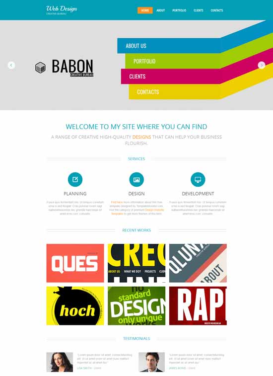 Free-Design-Studio-HTML5-Modelo-Babon