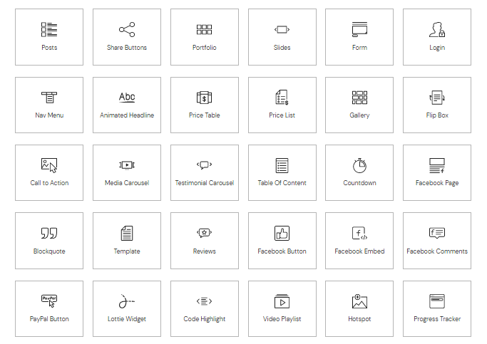 Widgets Elementor Pro - Elementor Gratuit vs Pro