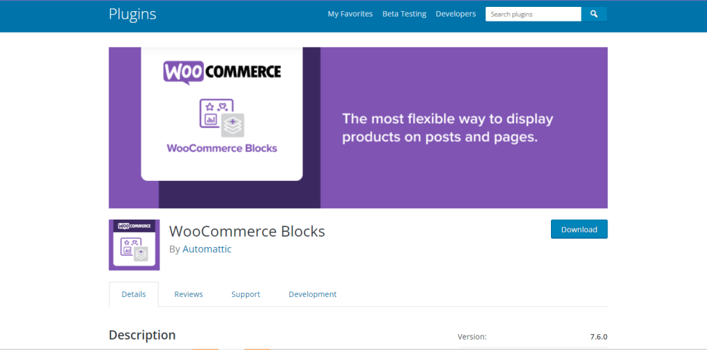 Blocs WooCommerce par Automattic