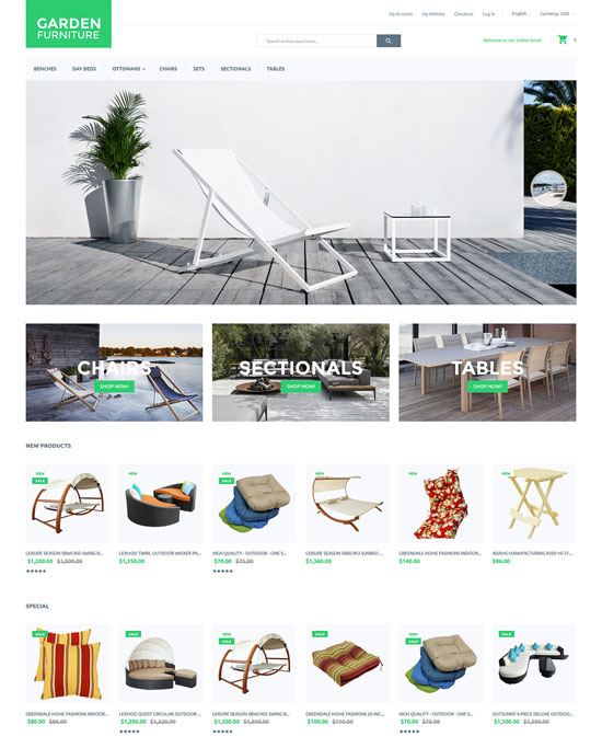Motywy Garden Magento
