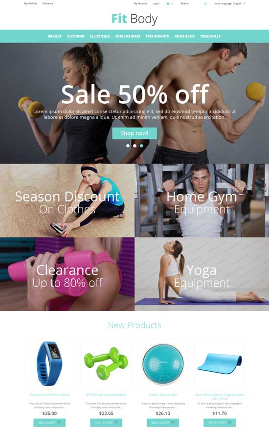 Bezpłatne-Responsive-Motywy-Magento-dla-Fitness