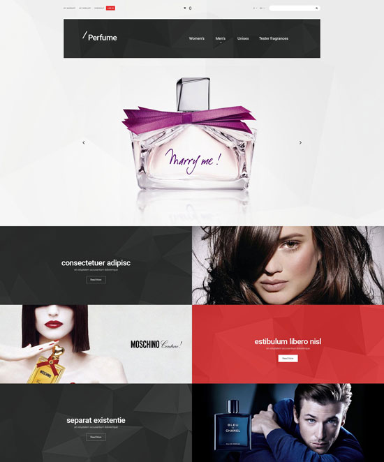 Parfum Magento Tema