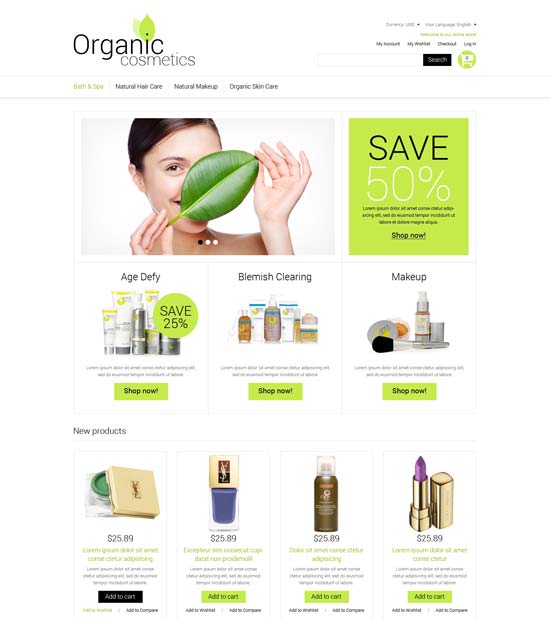 Tema Magento Kosmetik Organik