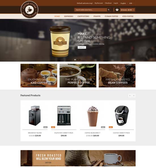 tema responsif kopi magento