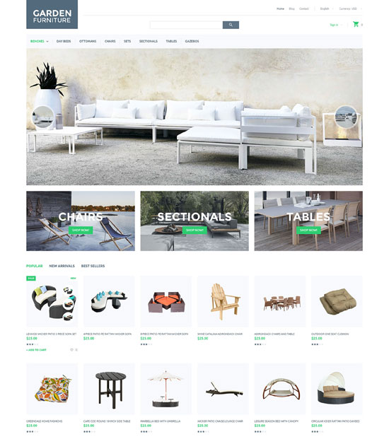 家具响应式 prestashop 主题