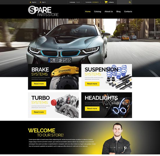 Auto Parts 响应式 PrestaShop 主题