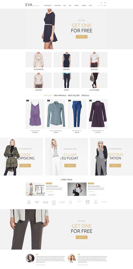 服装响应式 PrestaShop 主题