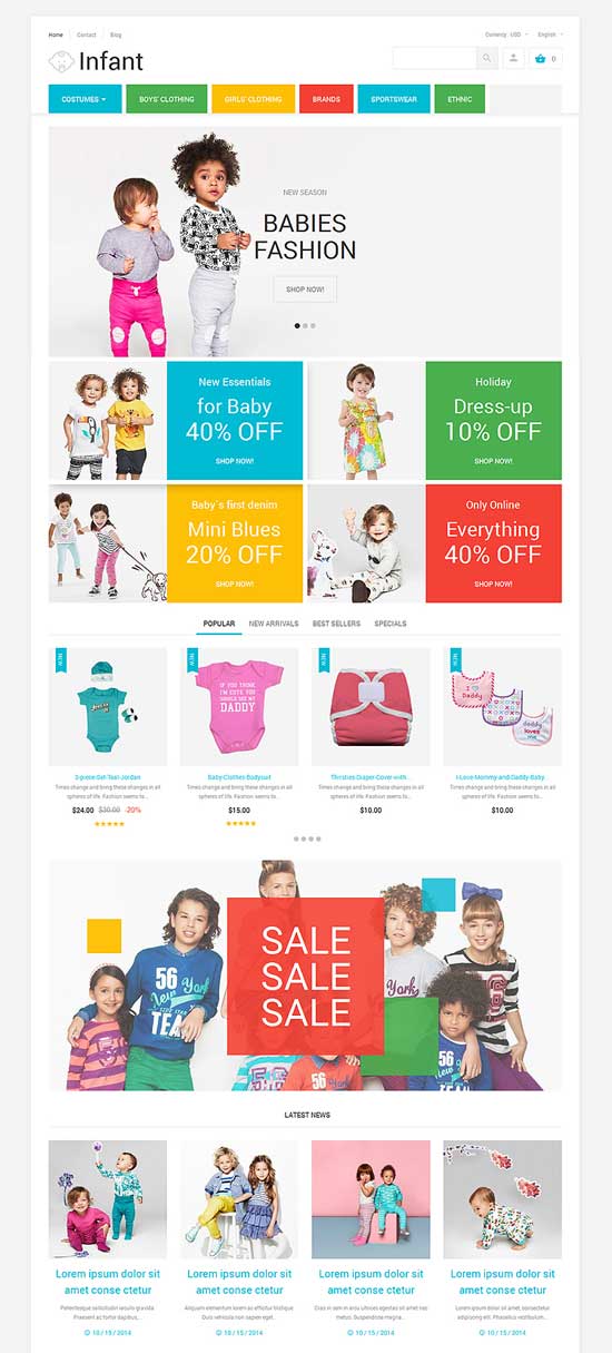 婴儿服装店-PrestaShop-主题