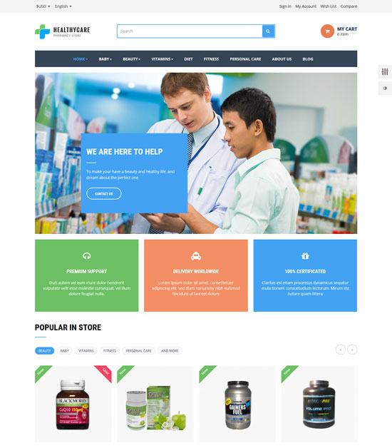 Leo gesunde Pflege Prestashop-Theme