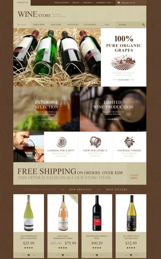 와인 가게 prestashop 테마 52821