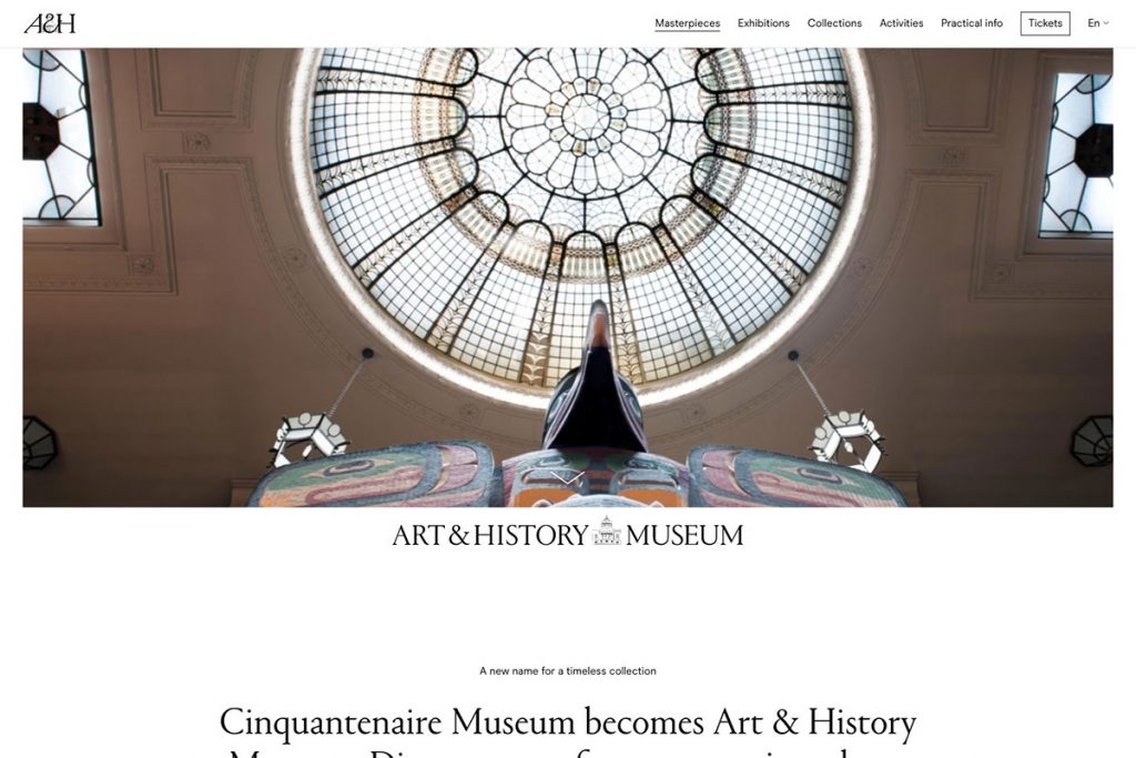 Website-Design für Kunst und Geschichte