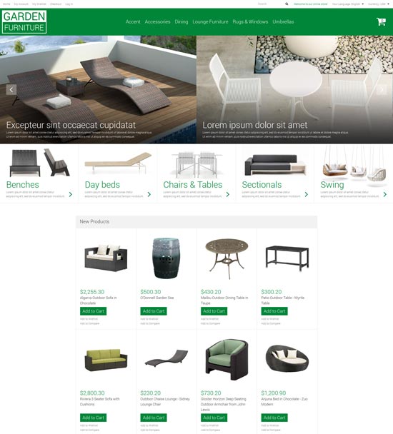 magazii de mobilier de gradina tema magento