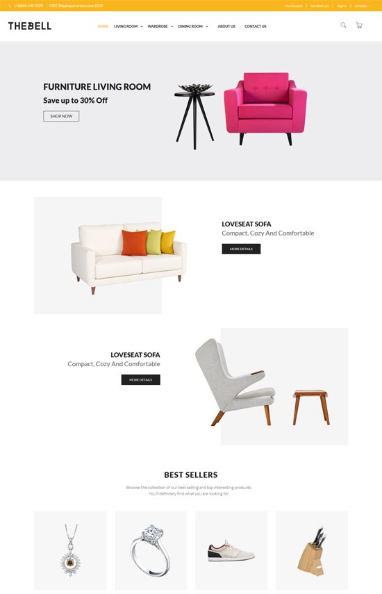 magazin de mobilă thebell tema magento