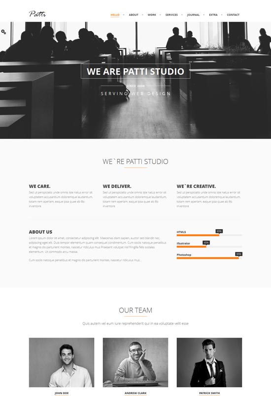 Patti-Parallax-One-Page-HTML-Plantilla