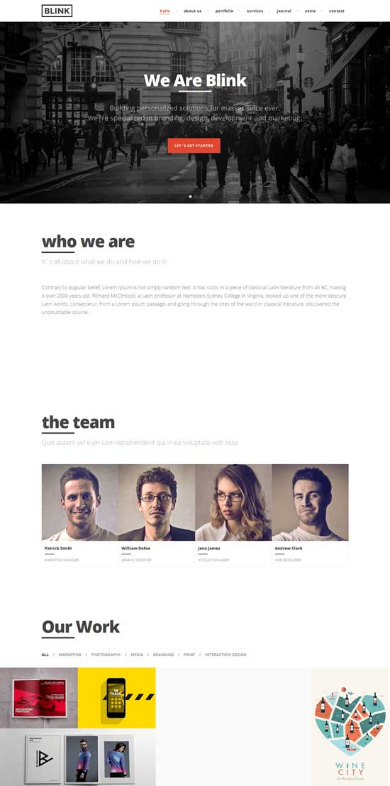 Blink-Parallax-One-Page-HTML-Plantilla