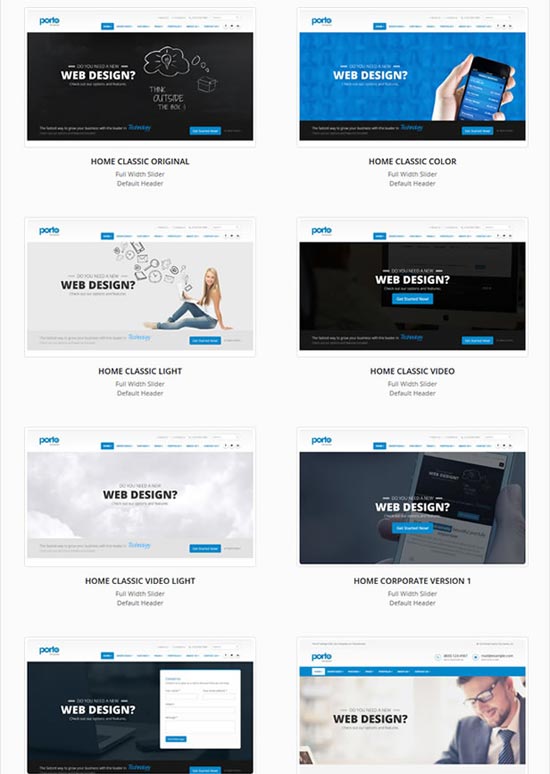 Porto - templat situs web html terbaik