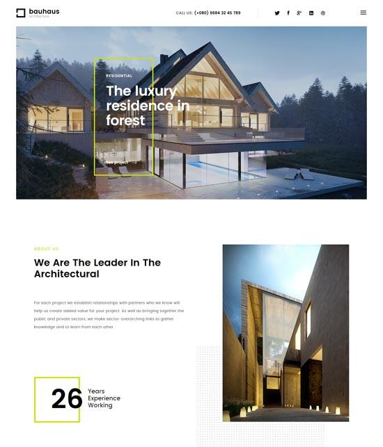 șablon html5 arhitectură Bauhaus