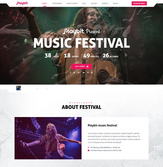 Playbit Bootstrap-Musikvorlage