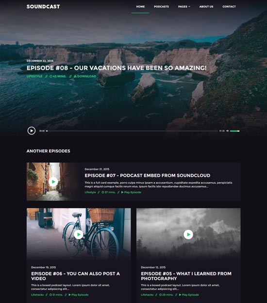 Soundcast-Podcast-HTML-Vorlage