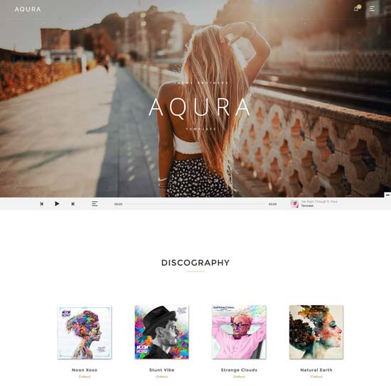 aqura html5 musikvorlage