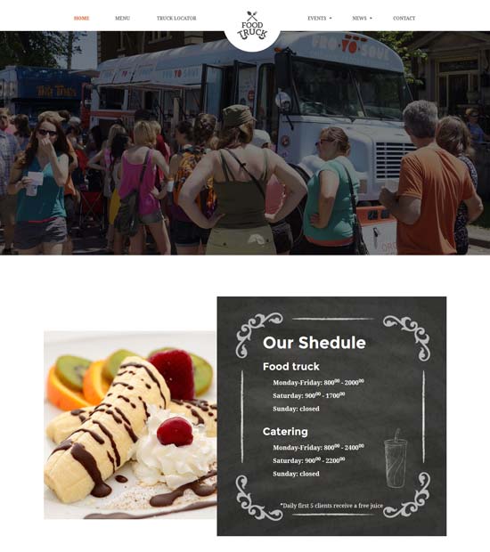 Food-Truck-Restaurant HTML-Vorlage