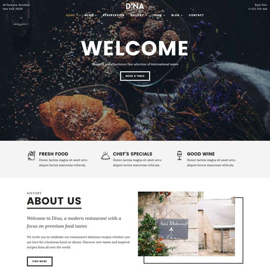 dina-restaurant-essen-html-vorlage