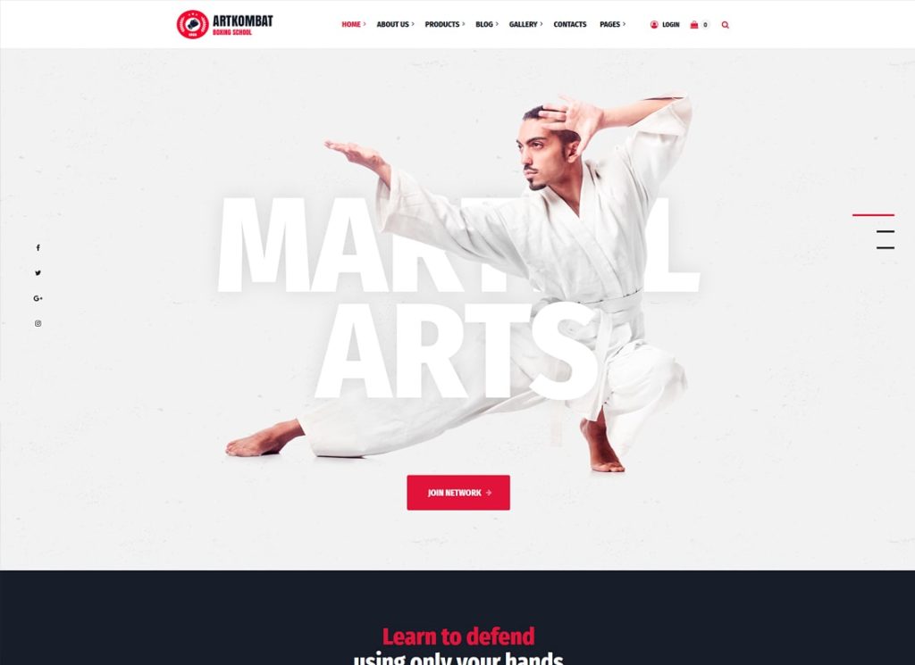 Art Kombat | Tema WordPress pentru școală de box, arte marțiale, karate, sală și fitness
