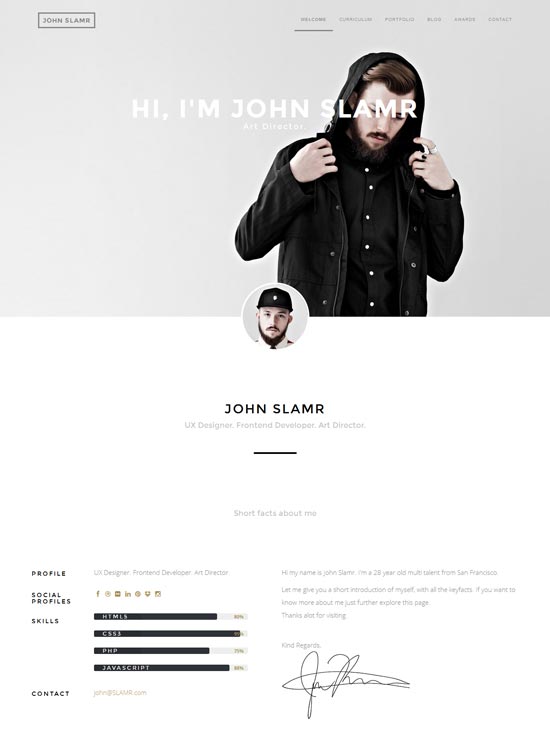 SLAMR-Ultimate-Resume-and-Personal-Portfolio