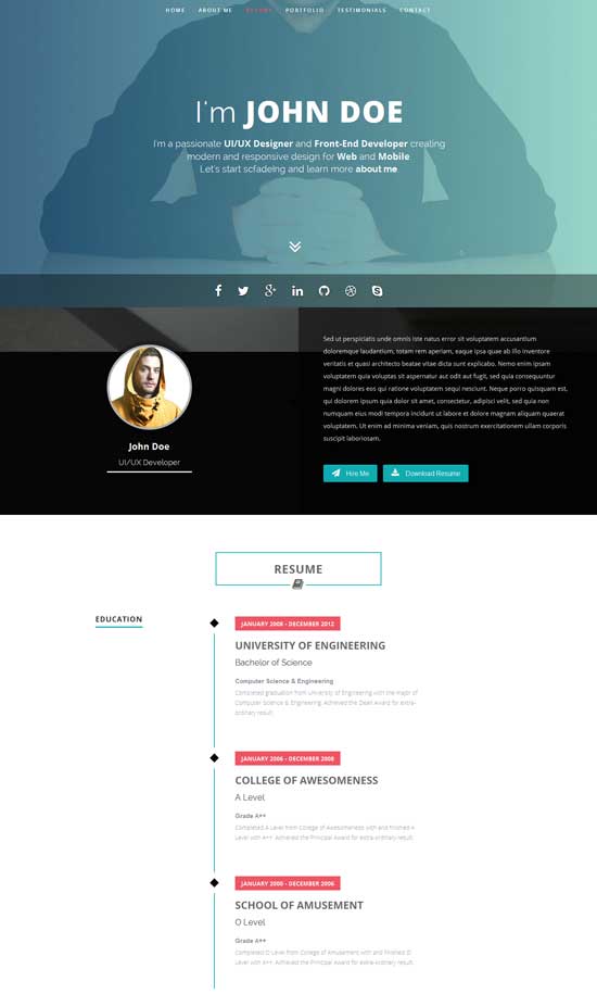 Intima-Clean-Responsive-Resume-Vorlage