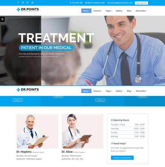 Drponits Health Dental HTML5-Vorlage