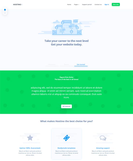 Hostino whmcs Webhosting-Vorlage
