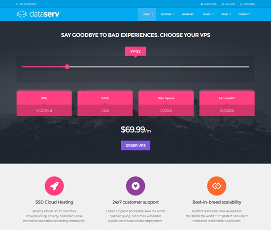 Dataserv-Webhosting-HTML-Vorlage