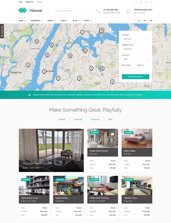 Villareal-html5-부동산 템플릿