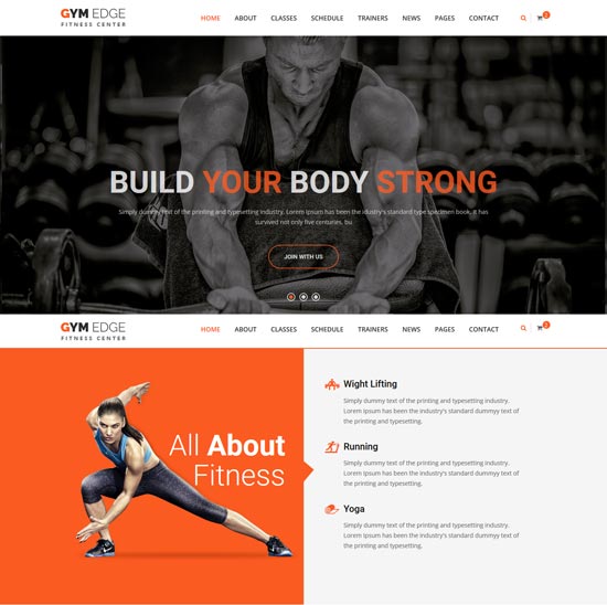 spor salonu kenar fitness html5 şablonu