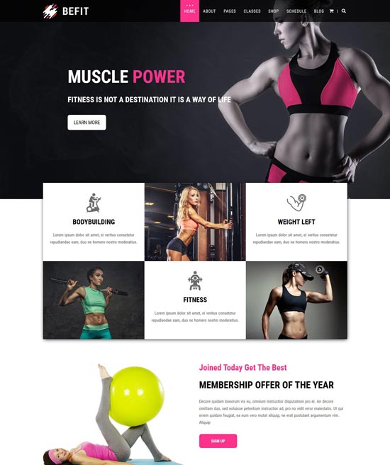 spor salonu fitness html5 şablonuna uygun