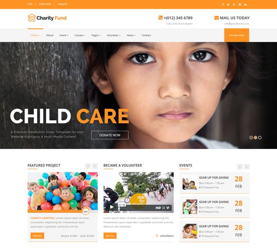 Charityfund Wohltätigkeits-HTML-Vorlage