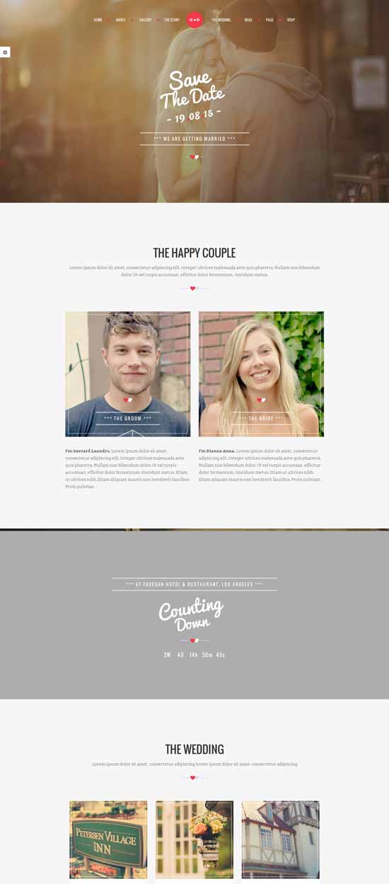 FOREVER-HTML-Hochzeits-Template