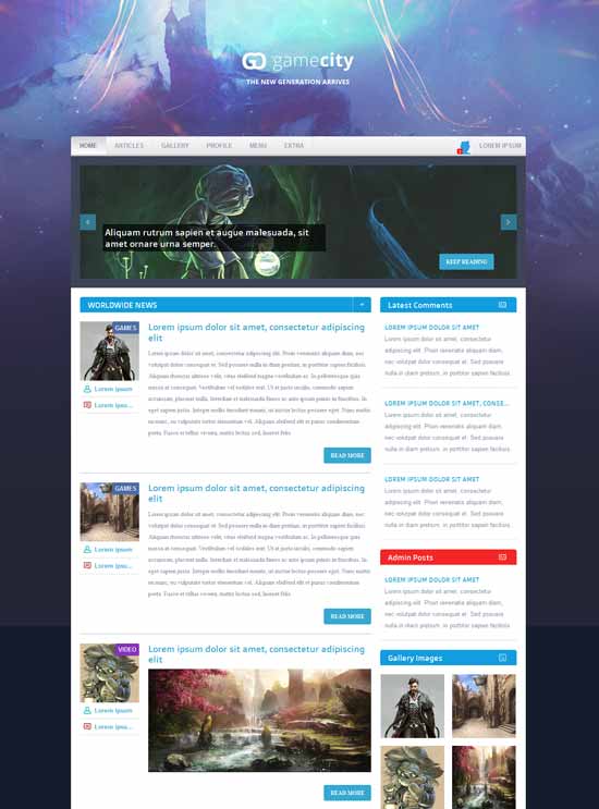 GameCIty-Flat-Responsive-Gaming-Template