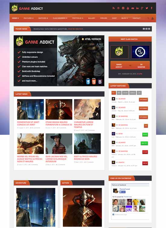 Clan-War-Gaming-Website-Template