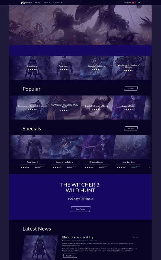 Game-Template-based-on-Bootstrap