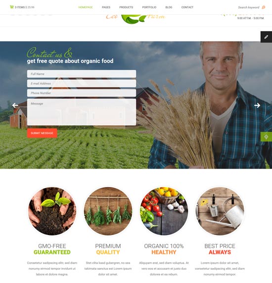 modèle html de ferme écologique