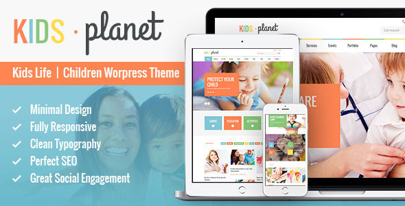 Kids Planet - Mehrzweck-WP-Theme für Kinder
