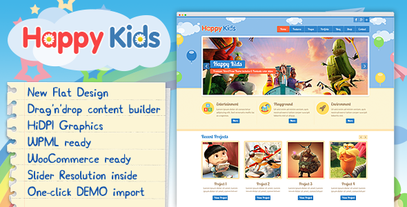 Glückliche Kinder - WordPress Theme für Kinder