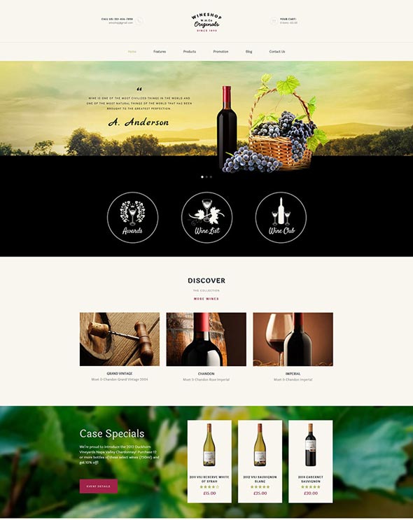 WineShop - Boutique en ligne d'aliments et de vins