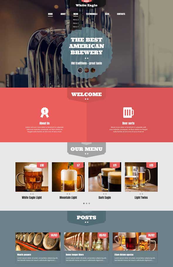 meilleur thème wordpress de la brasserie américaine