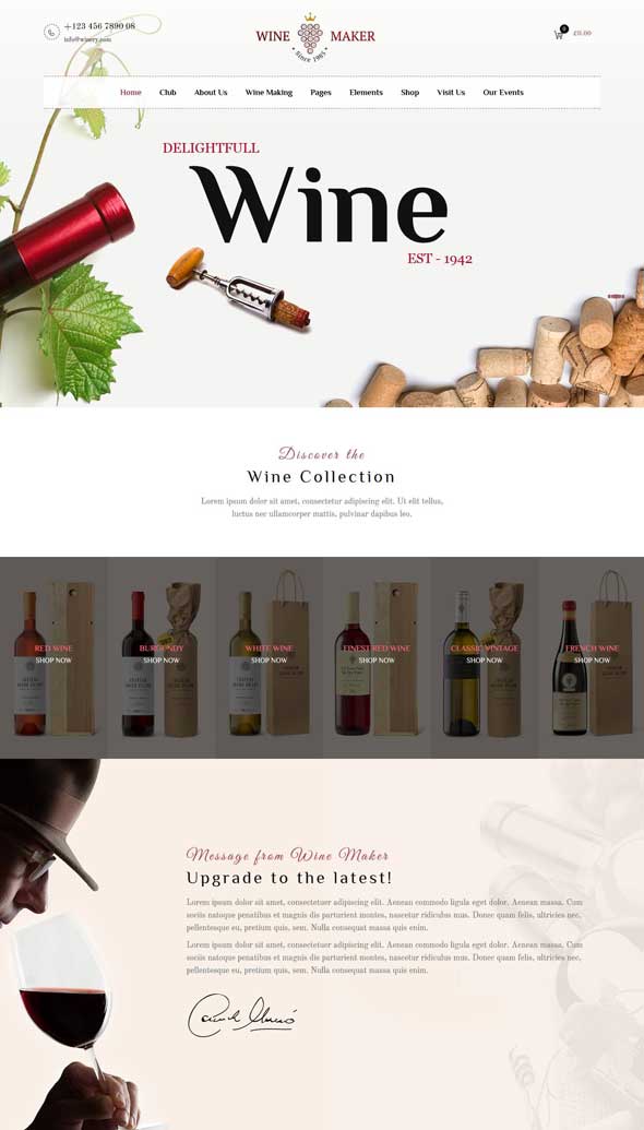 thème de la cave du vigneron