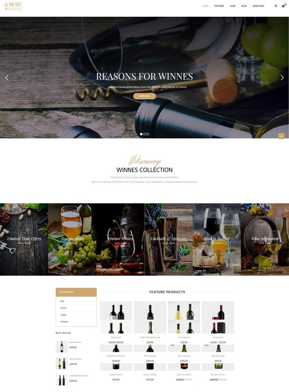 Winnes - Thème WooCommerce Responsive Wine and Restaurant