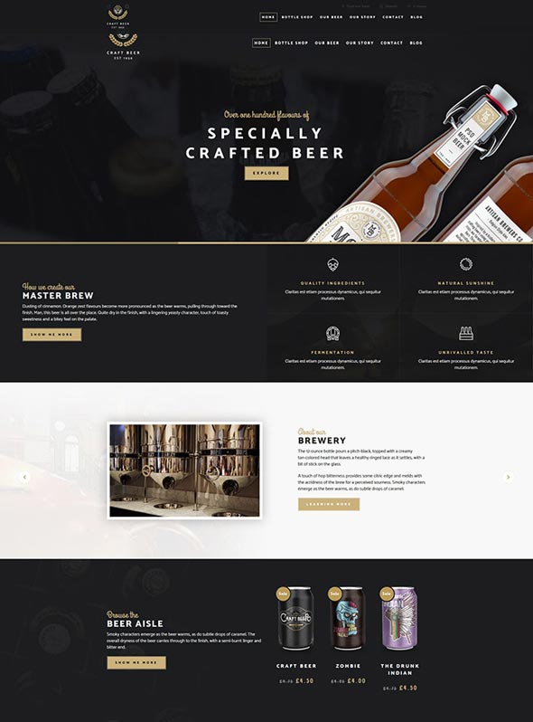 Craft Beer Nation - Thème WooCommerce