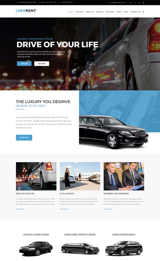 limuzin kiralama limuzin araba kiralama wordpress teması